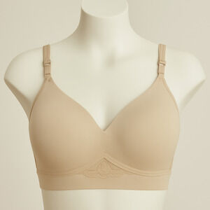 Seamless Nude Bra Wireless Smoothing Comfort Lift Everyday Lounge Plus 2X